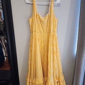JessaKae Sunny Yellow Checkered Dress